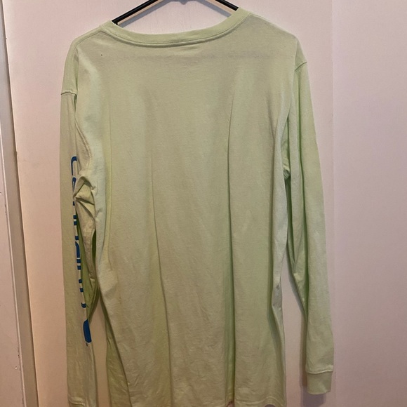 Carhartt Womens Light Green Long Sleeve Tee with Sleeve Graphic - Picture 3 of 5